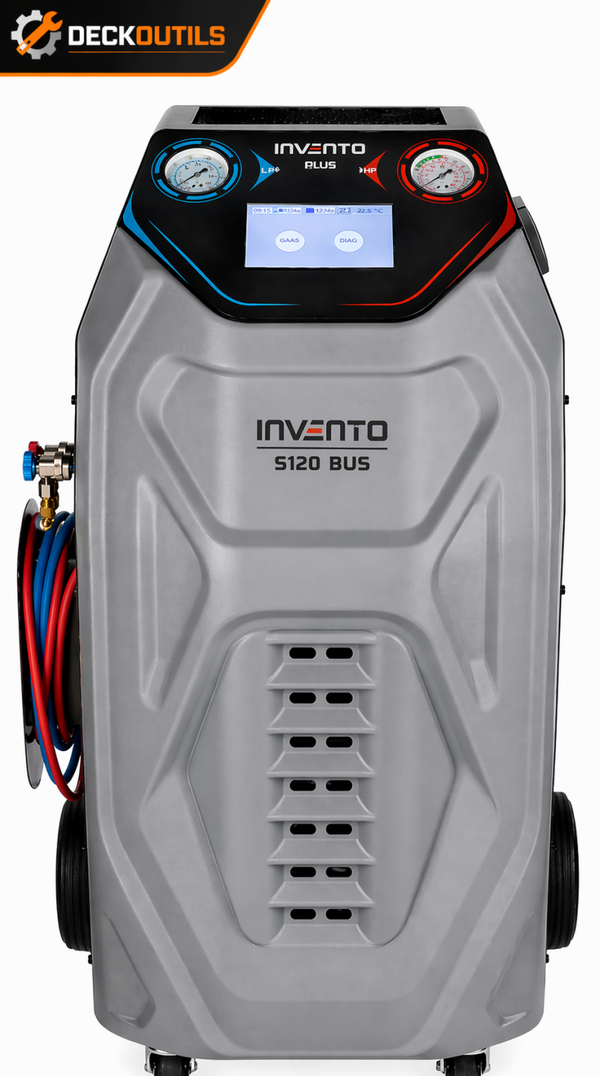 Station de climatisation R134a INVENTO S120 BUS automatique – bus, utilitaires et voitures – écran tactile 7"