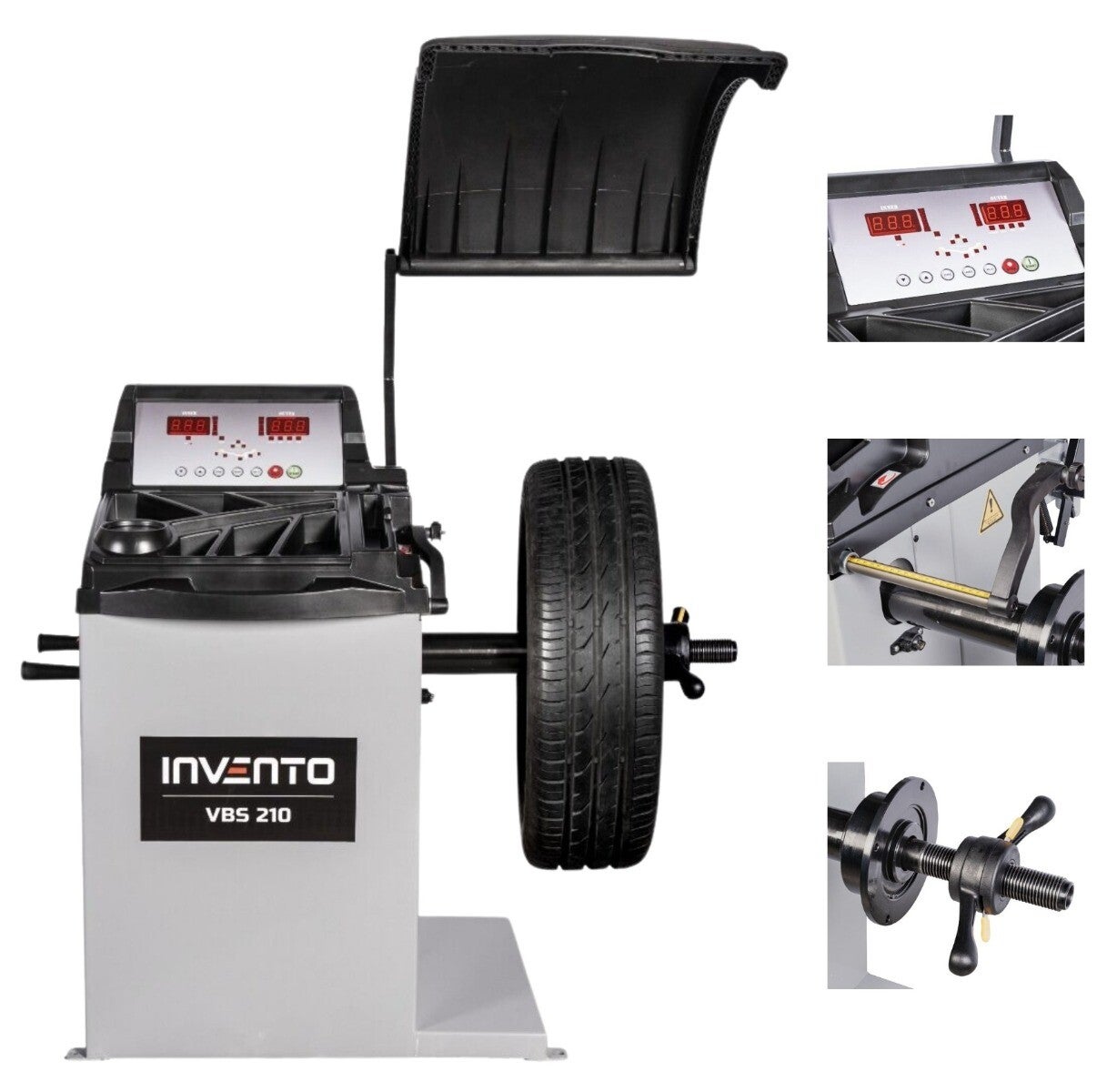 Équilibreuse automatique 24″ avec pointeur laser et affichage LED – INVENTO VBS 210