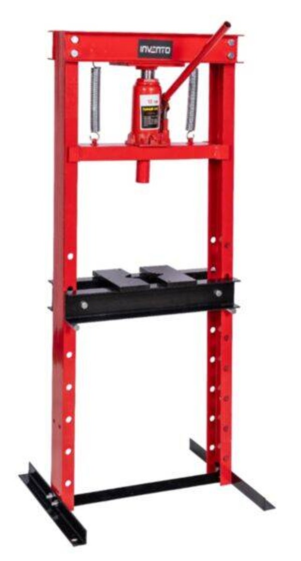 Presse hydraulique d’atelier INVENTO 12 tonnes avec prismes