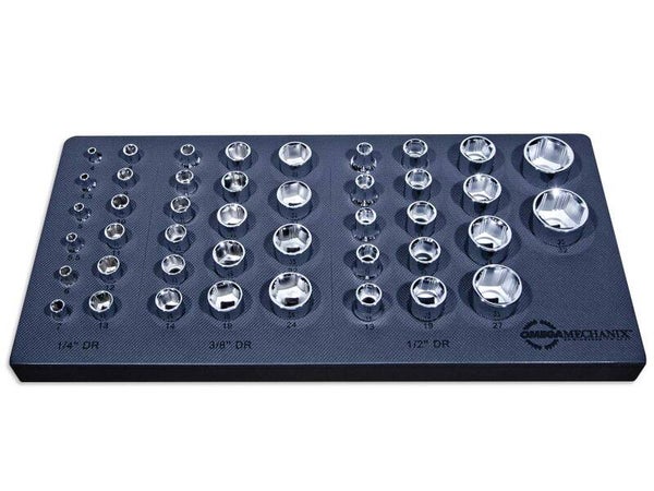 Jeu de douilles Omega Mechanix  1/4" - 3/8" - 1/2" | 43 Pcs