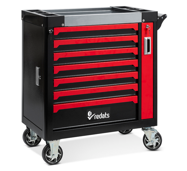 Servante d’atelier complète REDATS 258 outils – 7 tiroirs + rangements latéraux