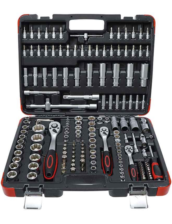 Coffret de douilles BGS DIY 172 pièces – Cliquets 1/4", 3/8" et 1/2" avec douilles, embouts et accessoires 2283