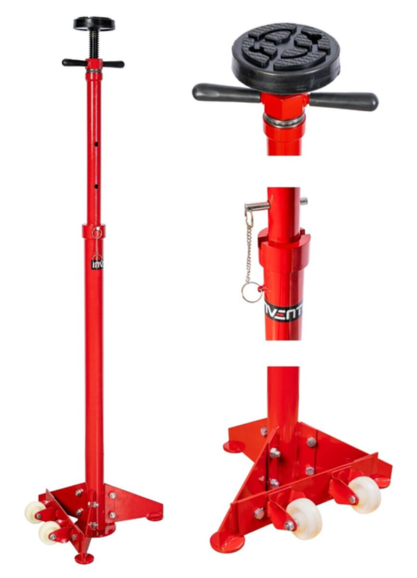 Support à vis réglable 750 kg INVENTO – Chandelle de soutien professionnelle pour atelier