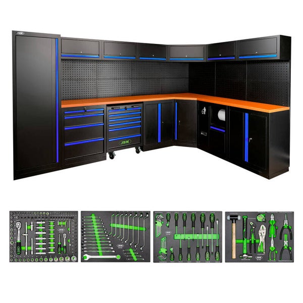 Ensemble de meubles modulaires 43 pièces bleu – JBM