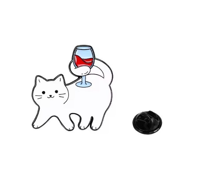 Wine cat I pin