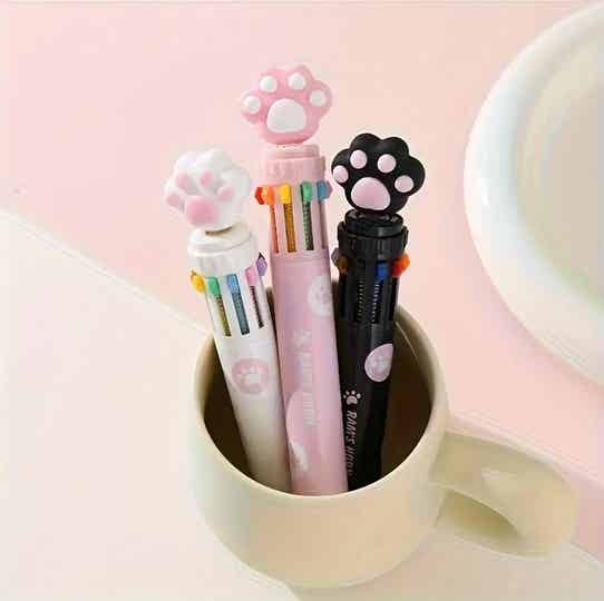 Kattenpoot multicolor pen