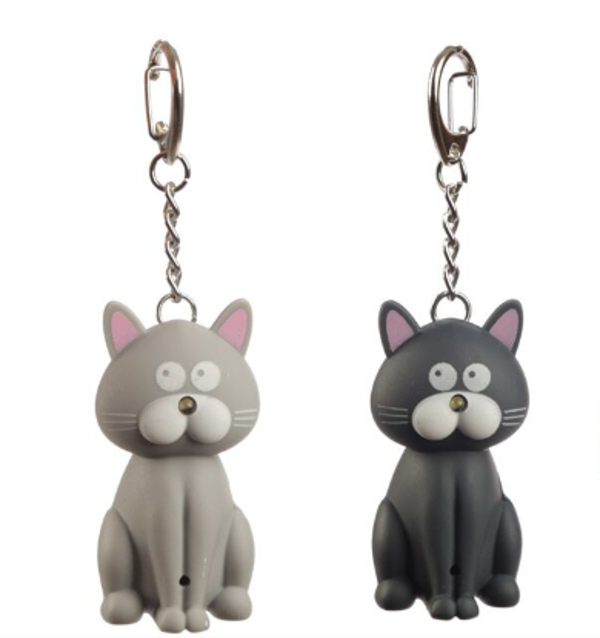 Kat Licht & Geluid Miauw Sleutelhanger