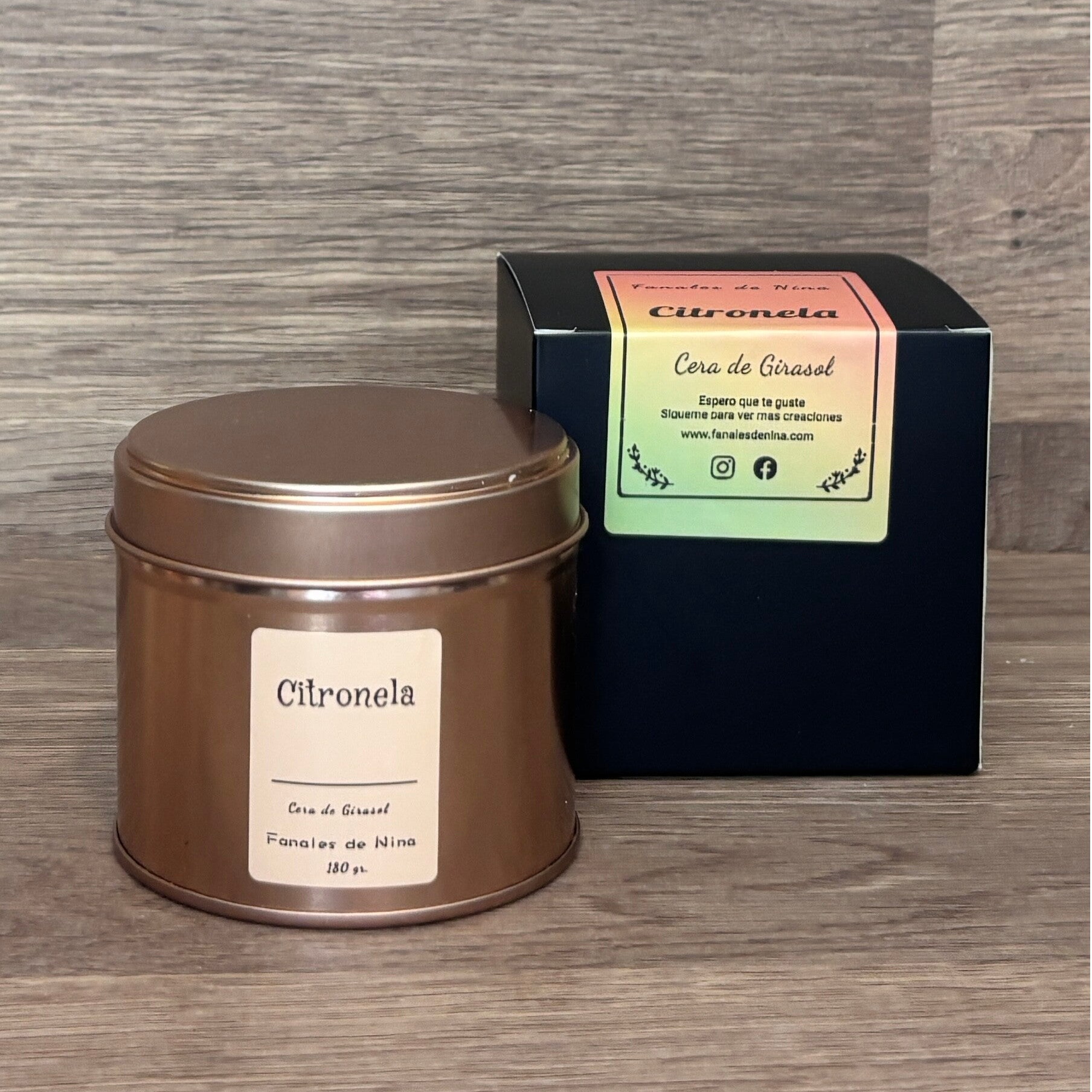 Vela de Citronella – Cera de Girasol