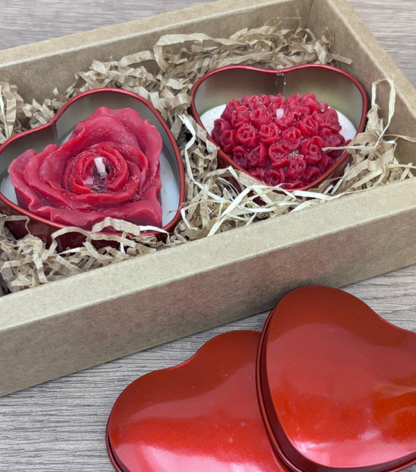 Pack de 2 Velas en Latita – Aroma a Rosas