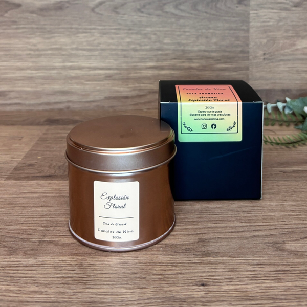 Vela aromática en lata – Explosión Floral