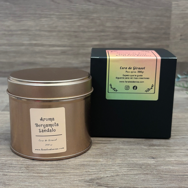Vela Aromática  – Bergamota y Sándalo