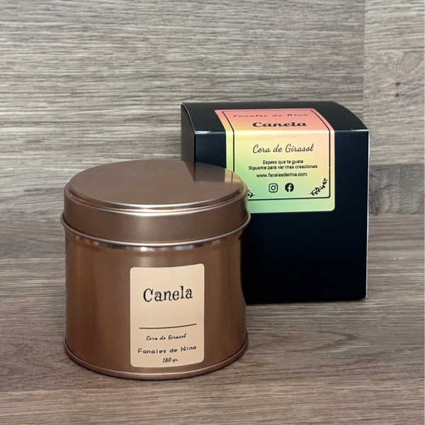 Vela aromática de canela – Cera de girasol