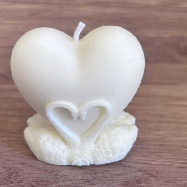 Vela Corazón con Cisnes – Tu Recuerdo Especial - 15 unidades