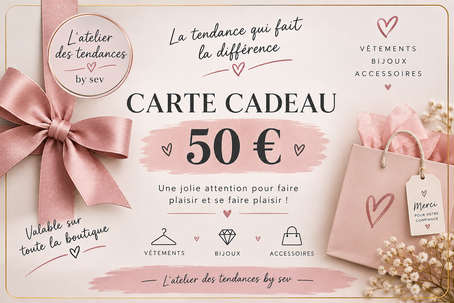 CARTE CADEAU  50  €