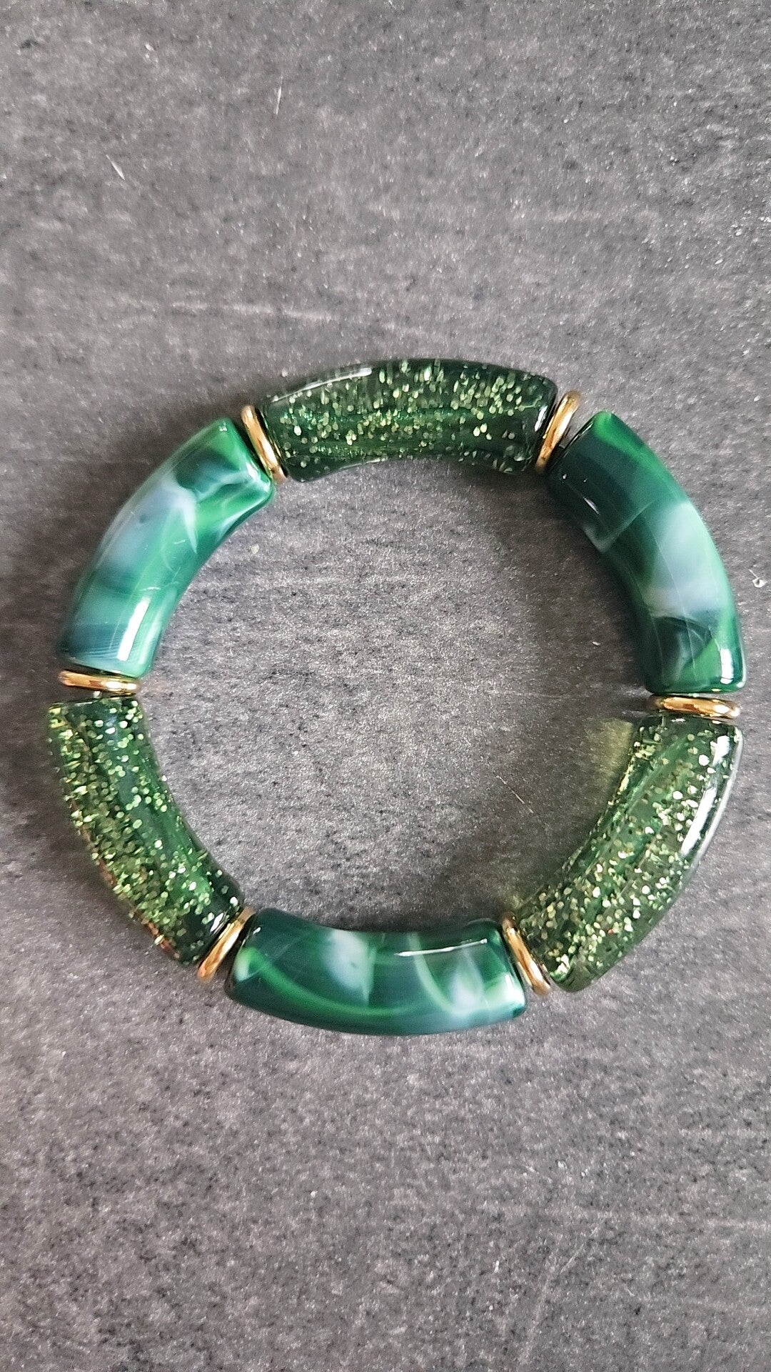 BRACELET MALIA VERT PAILLETE