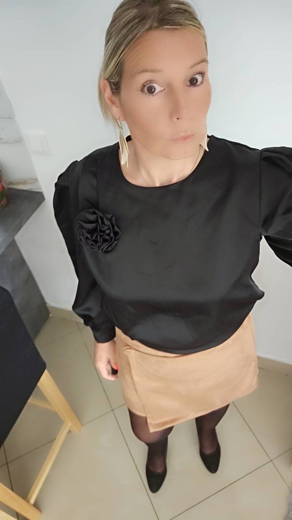 BLOUSE  NOIR PRINCESSE