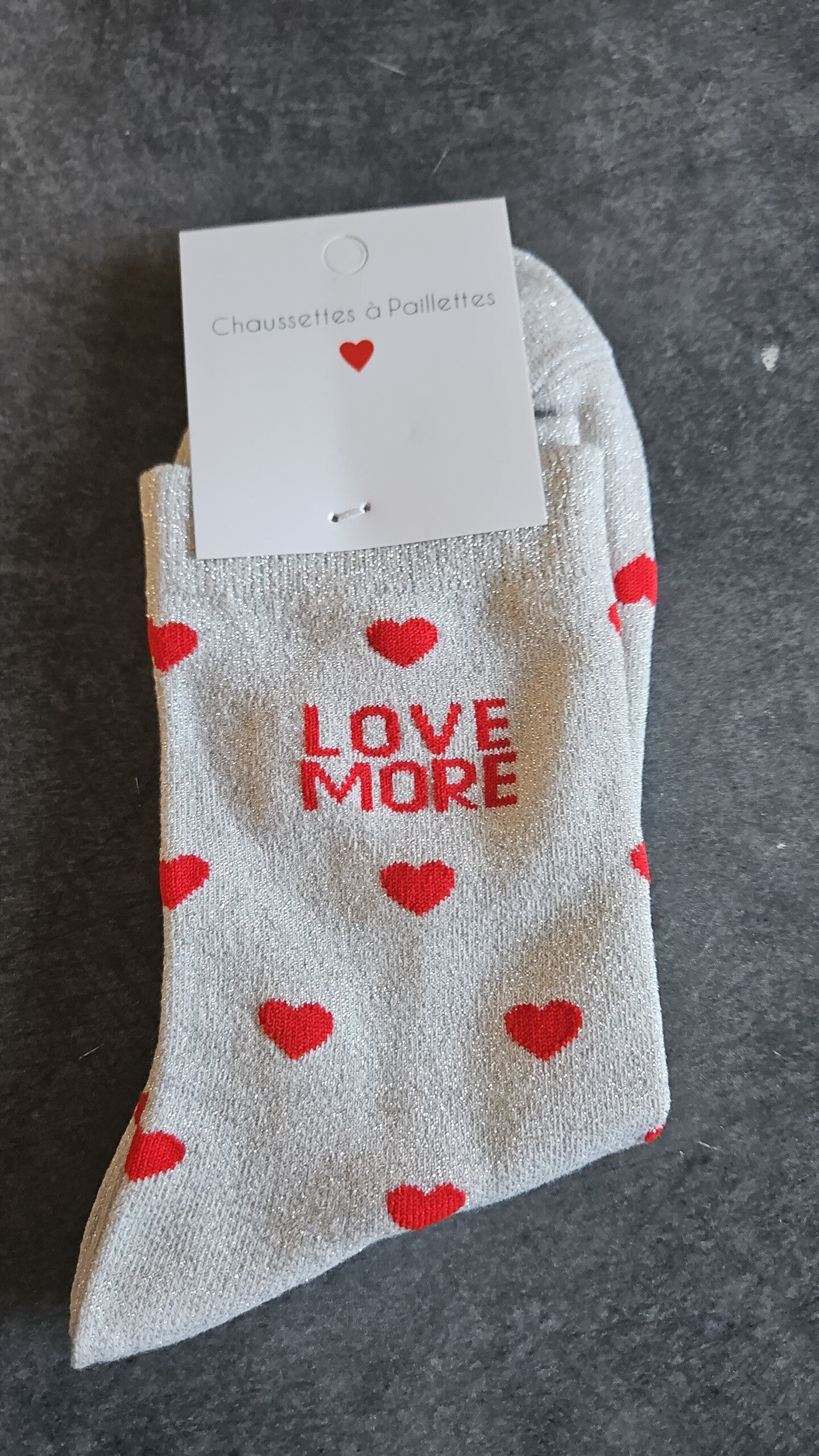 CHAUSSETTE PAILLETTES LOVE AMOUR