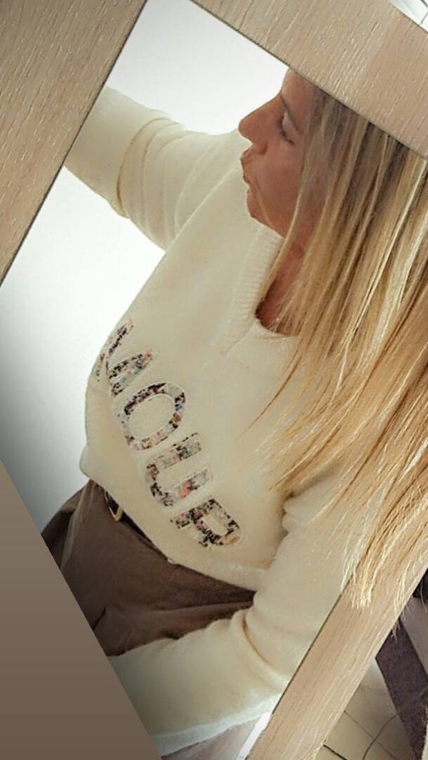 PULL AMOUR BLANC