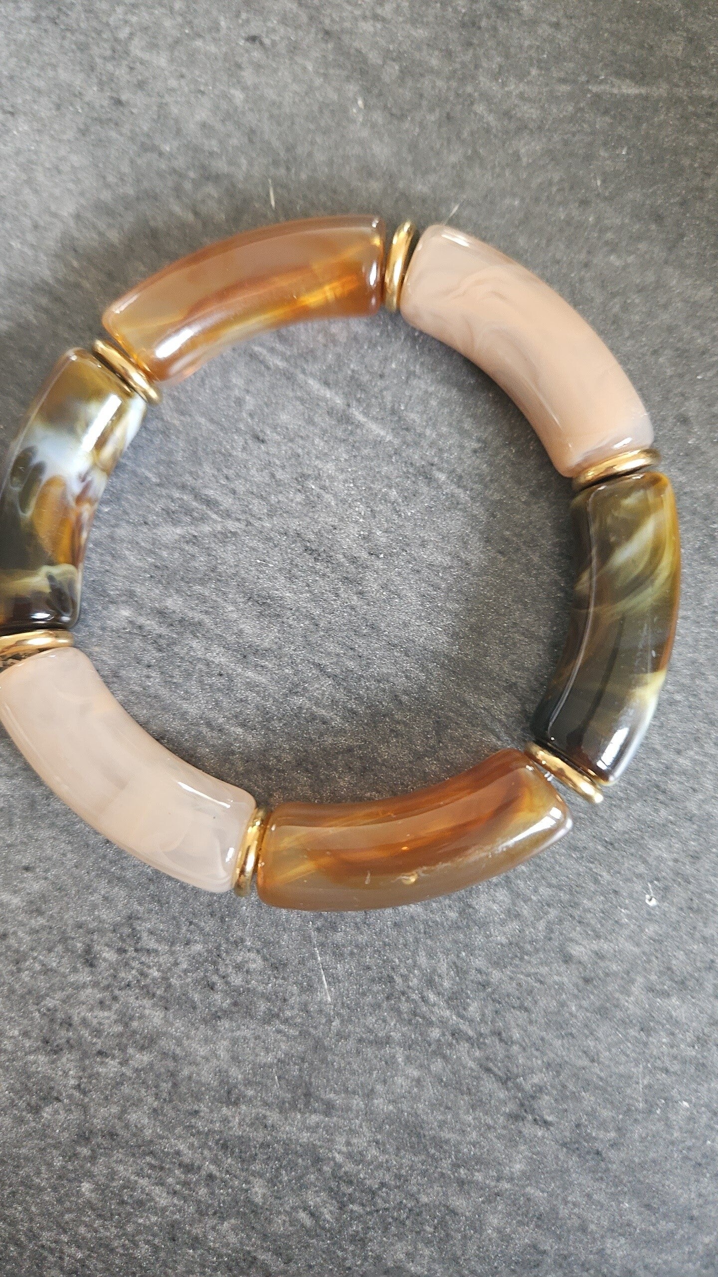 BRACELET MALIA  VERT KAKI  PAILLETE