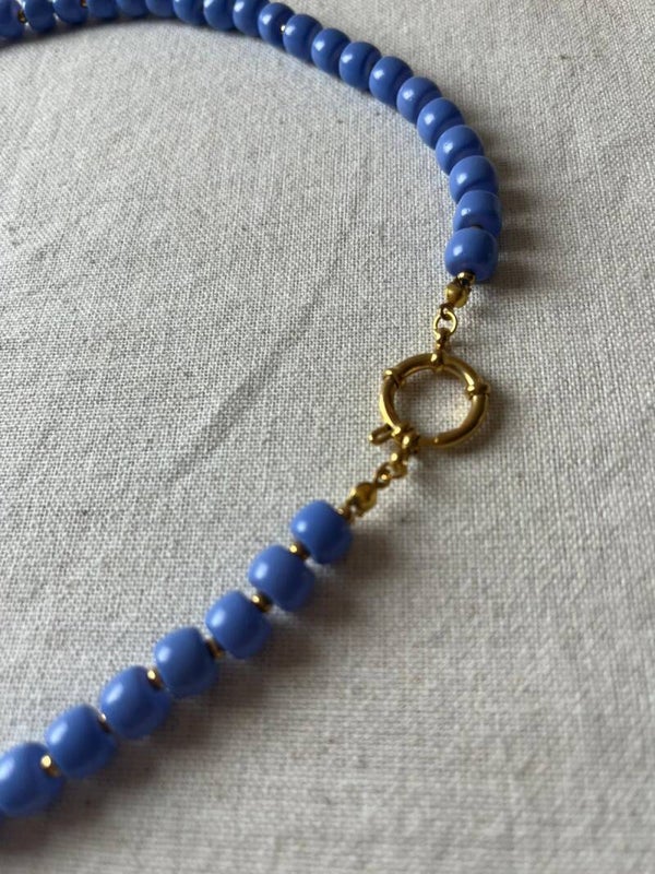 Ketting - lichtblauw / goud