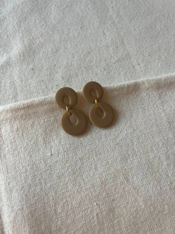 Oorbellen - taupe