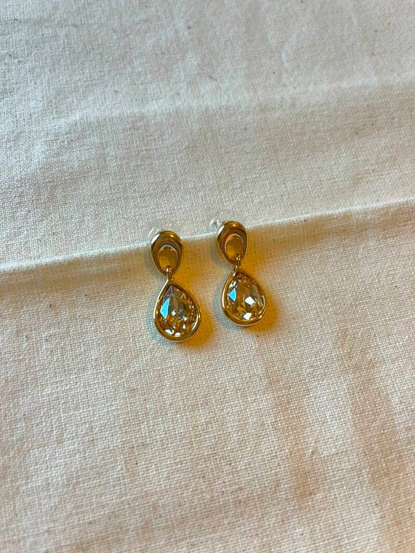 Oorbellen - champagne / goud