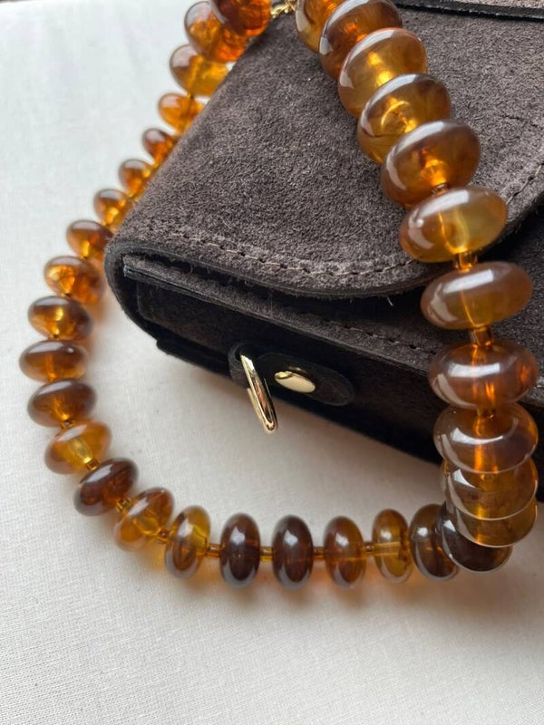 Ketting - bruintinten transparant