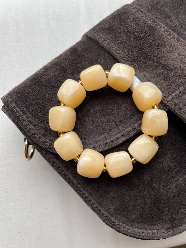 Armband - beige / goud