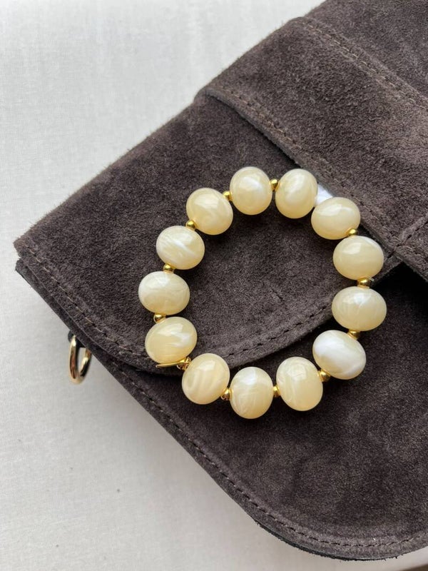 Armband - beige / goud