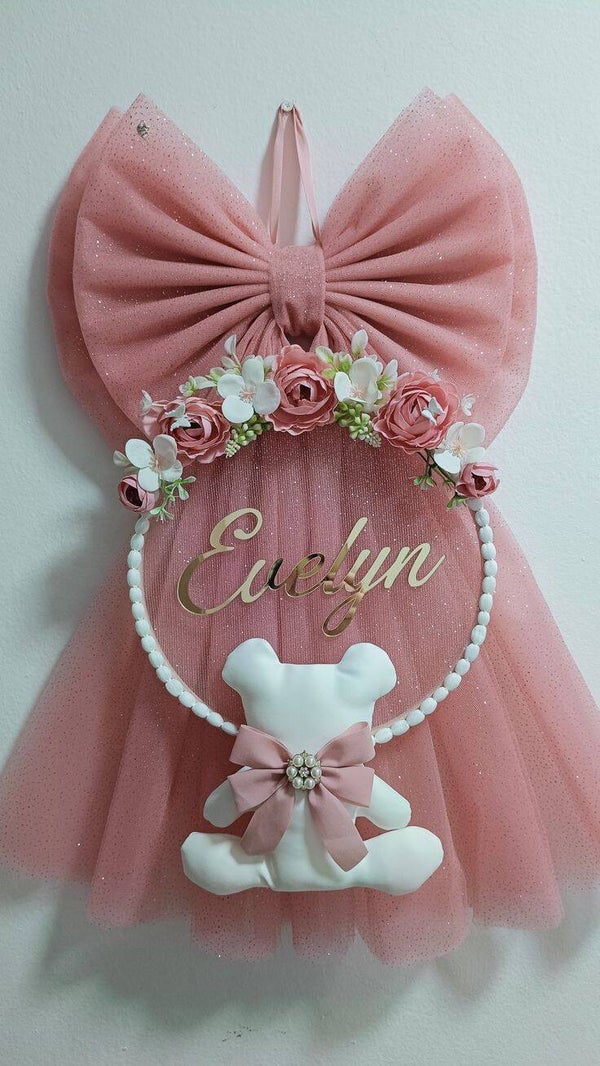 fiocco in tulle e pannolenci
