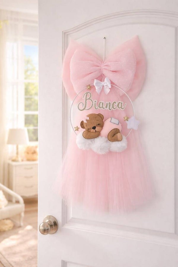 fiocco in tulle e pannolenci