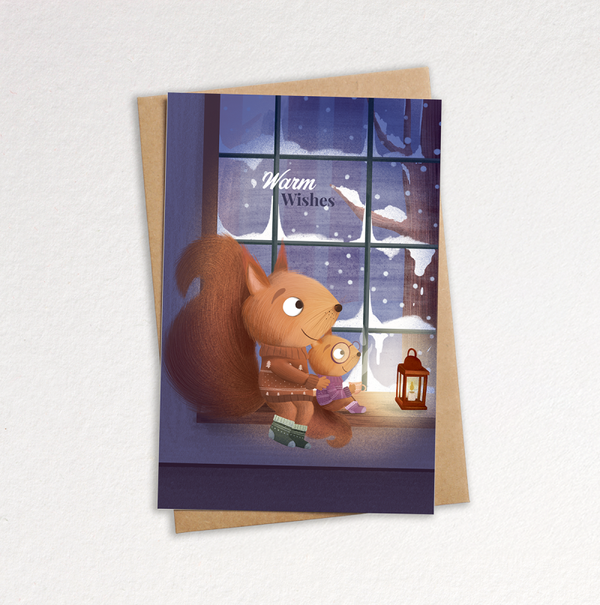 Christmas card - Cozy Winter Evening
