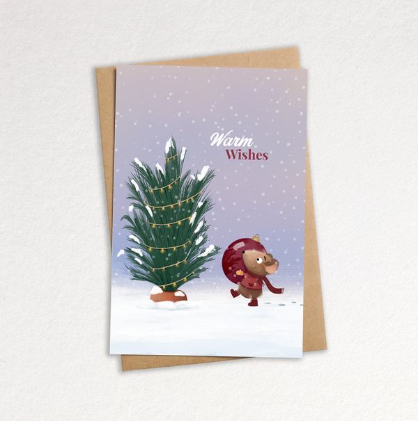 Christmas card - Hamster