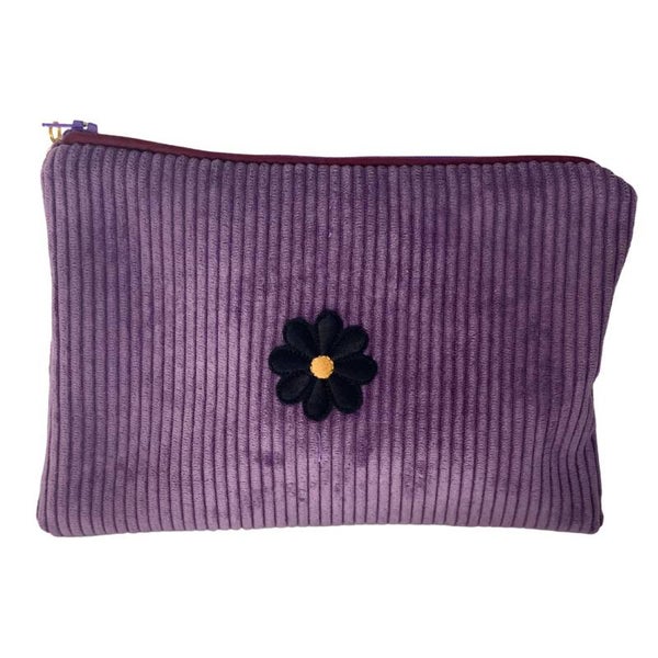 Pochette en velours violette