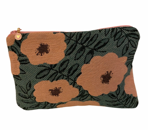 Pochette fleurs roses