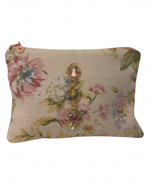 Pochette romantique rose/blanc