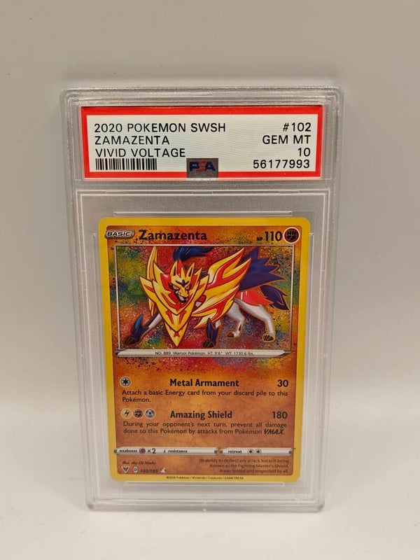 2020 pokemon swsh ZAMAZENTA vivid voltage PSA 10