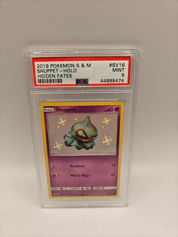 2019 pokemon s&m shuppet Holo hidden fates PSA 9