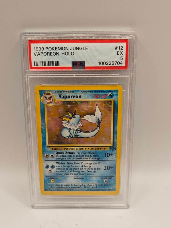 1999 pokemon jungle Vaporeon Holo PSA 5