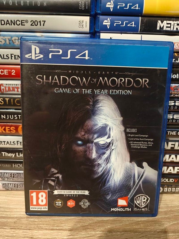 Shadow of Mordor game of the year edition PlayStation 4