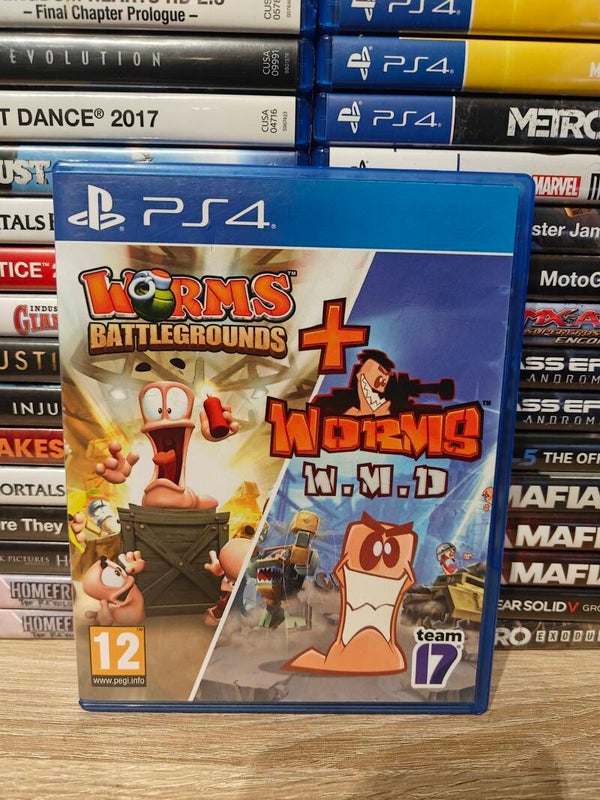 Worms battlegrounds + worms W.M.D playstation 4