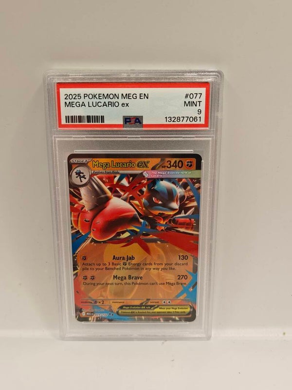 2025 Pokemon mega Lucario ex PSA 9