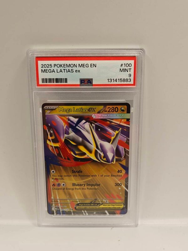 2025 pokemon meg EN mega latias ex psa 9