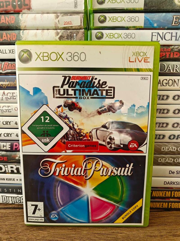 Burnout paradise the ultimate box + trivial pursuit bundle Xbox 360