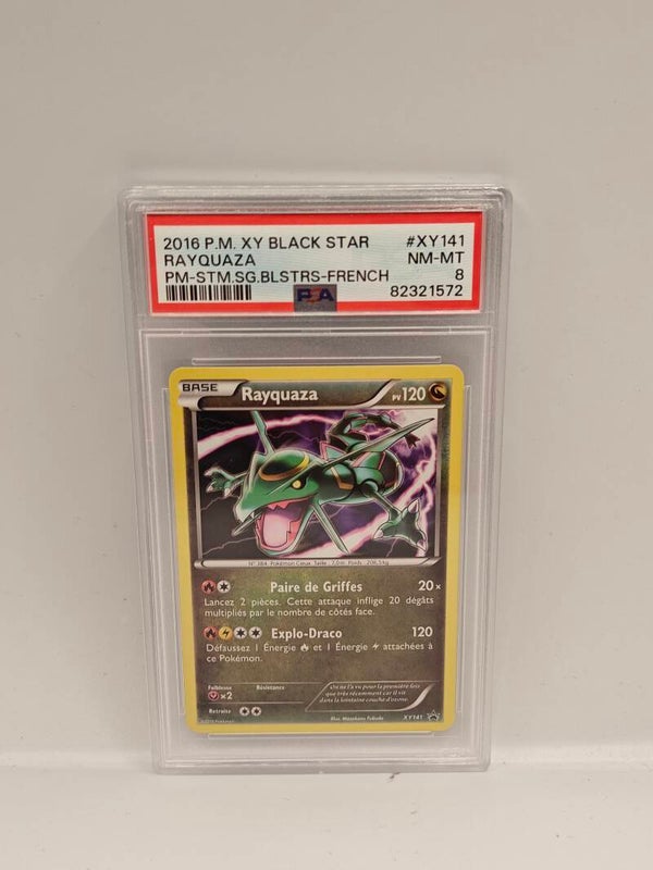 2016 P.M XY black star RAYQUAZA XY 141 FRANSE KAART PSA 8