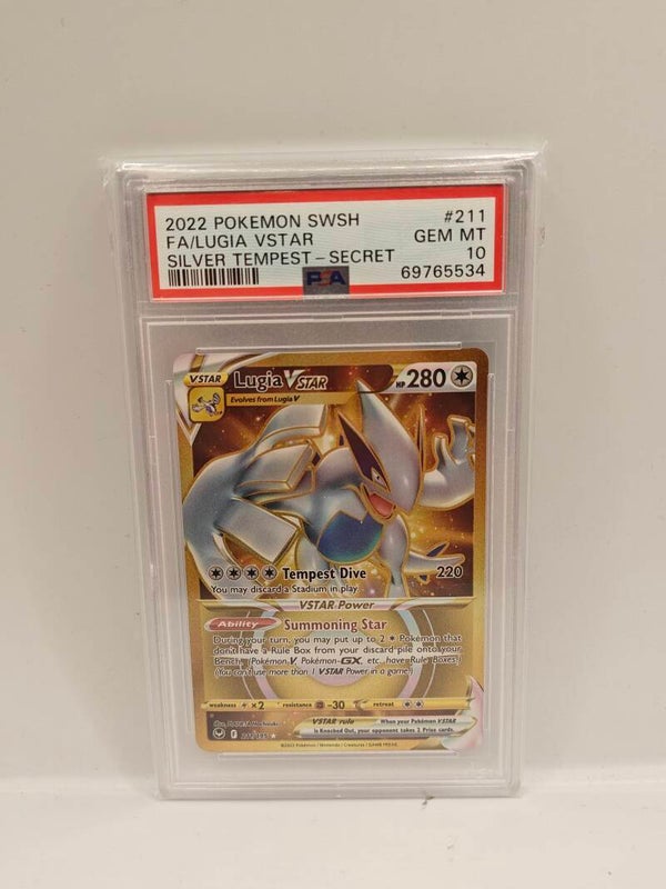 2022 pokemon swsh FA LUGIA Vstar silver tempest PSA 10