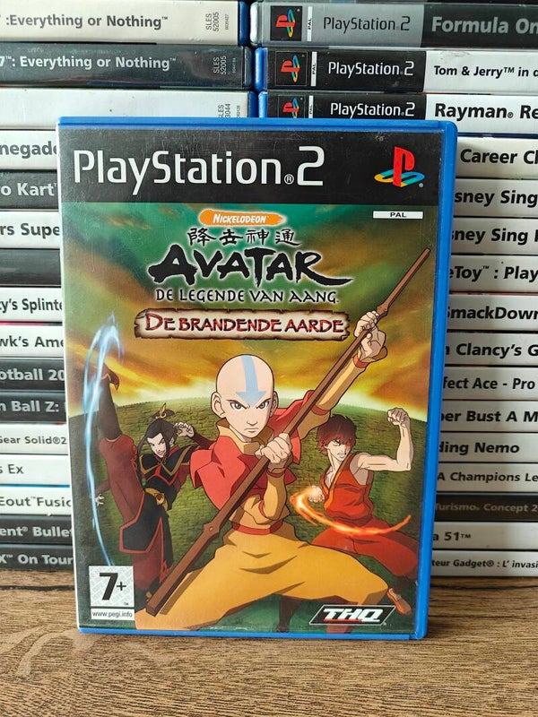 avatar de legende van aang de brandende aarde playstation 2