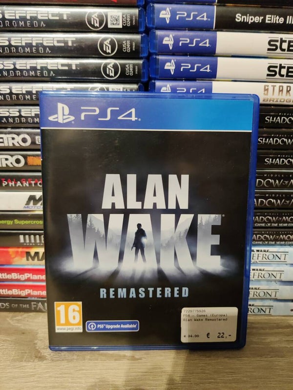 Alan Wake remastered playstation 4