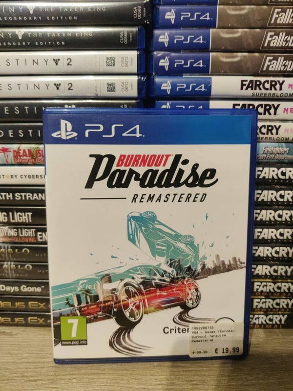 Burnout paradise remastered playstation 4