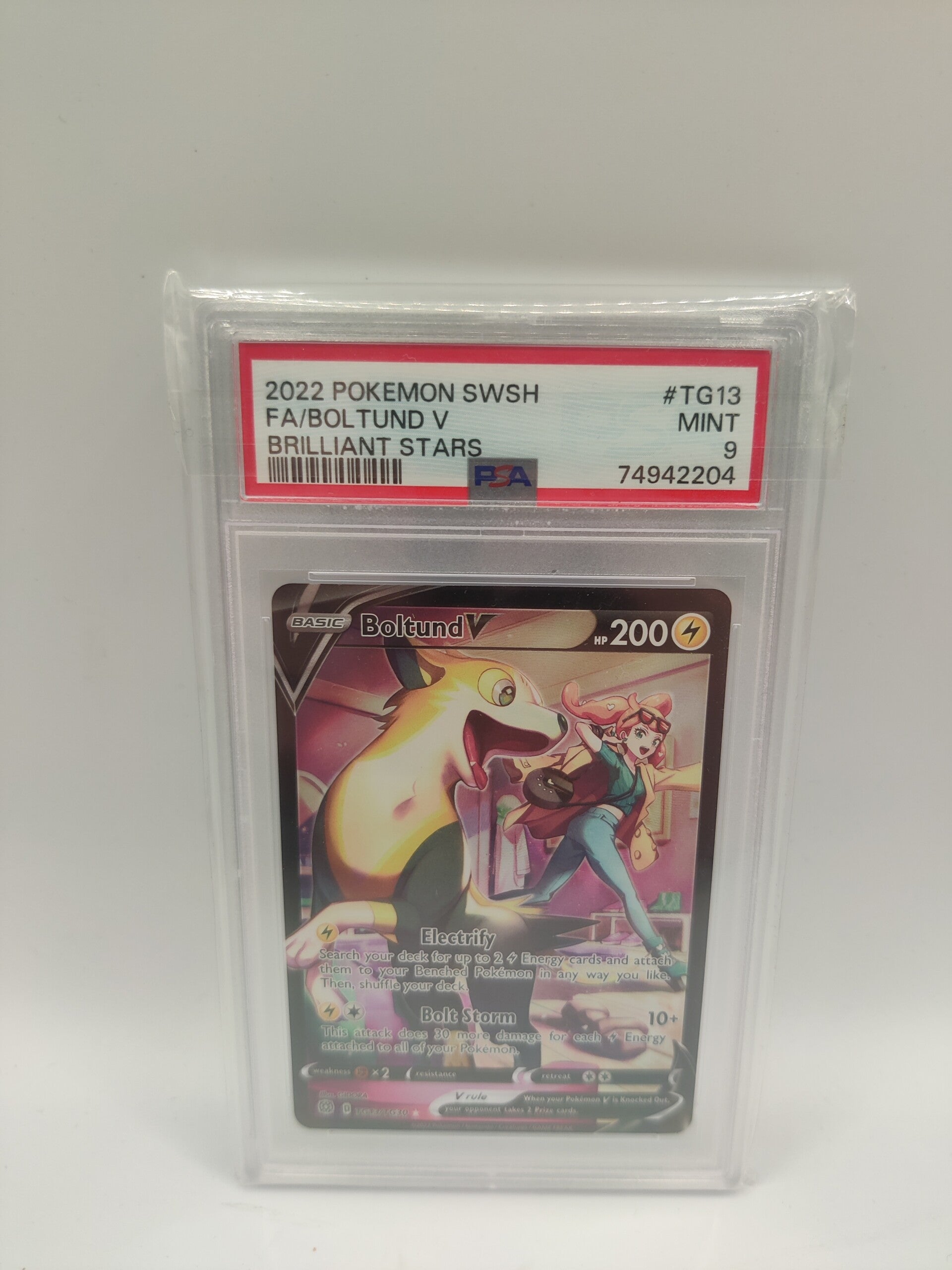 2022 pokemon swsh boltund V brilliant stars PSA 9